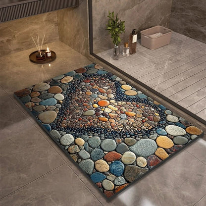 Bath Mat Diatomaceous Earth Quick-Drying Non-Slip Backing