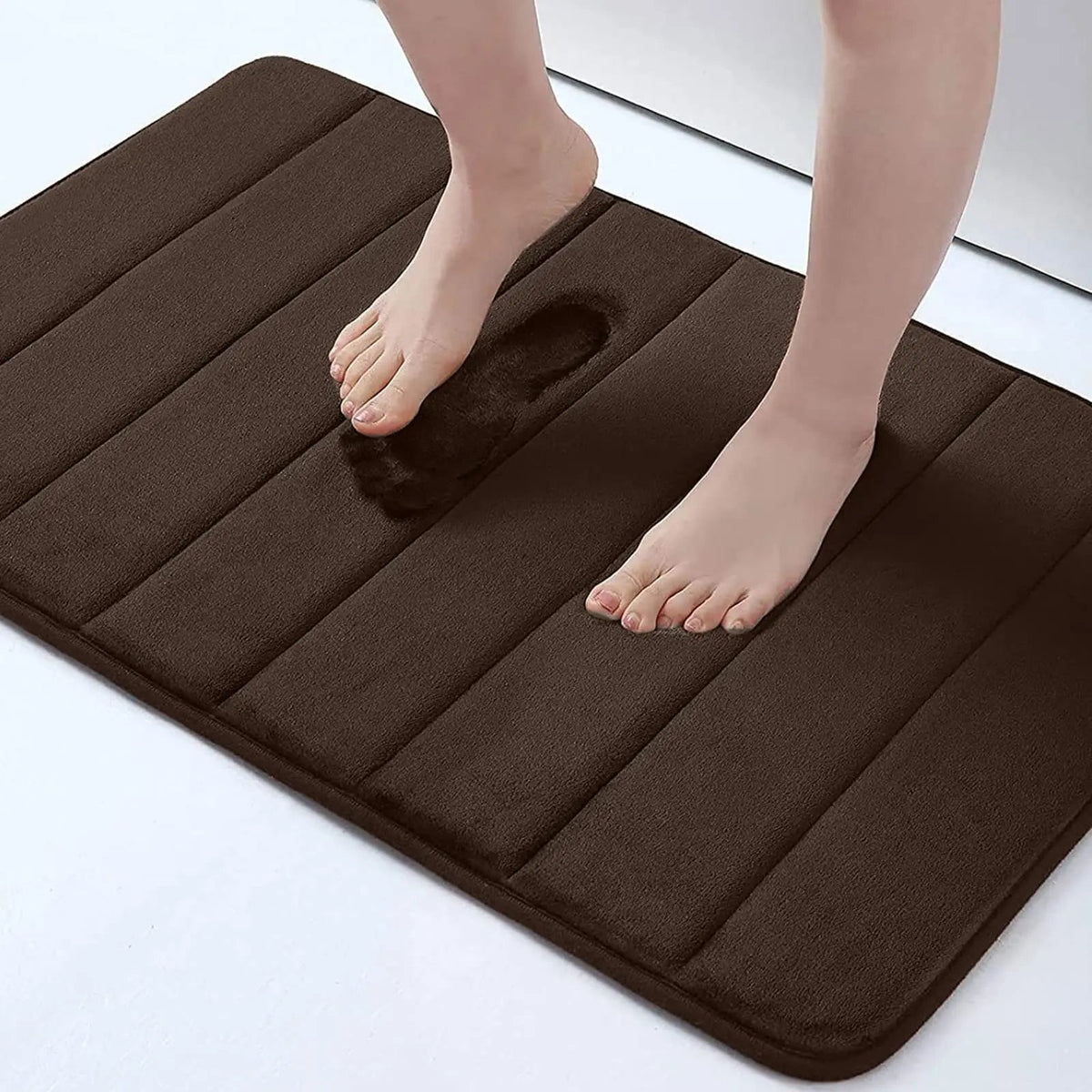 Bath Mat Memory Foam Absorbent Microfiber Non-Slip Backing