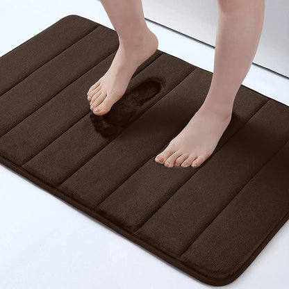 Bath Mat Memory Foam Absorbent Microfiber Non-Slip Backing