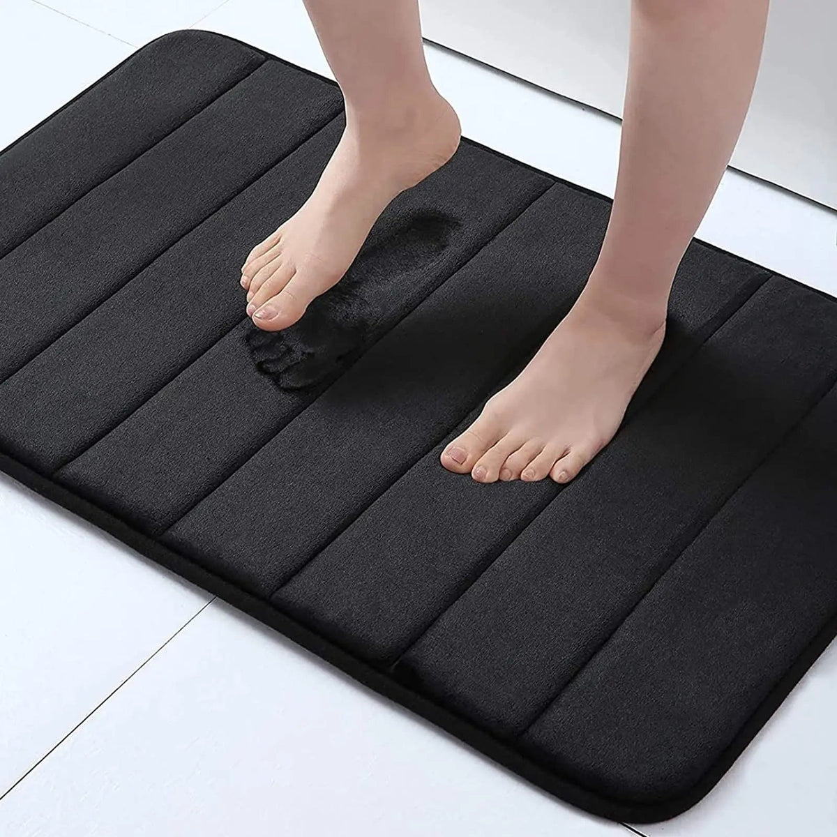 Bath Mat Memory Foam Absorbent Microfiber Non-Slip Backing