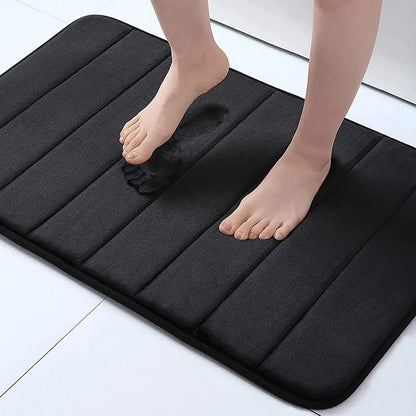 Bath Mat Memory Foam Absorbent Microfiber Non-Slip Backing