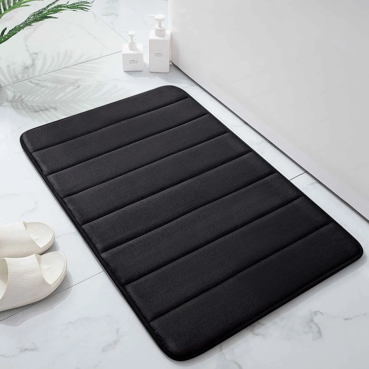 Bath Mat Memory Foam Absorbent Microfiber Non-Slip Backing