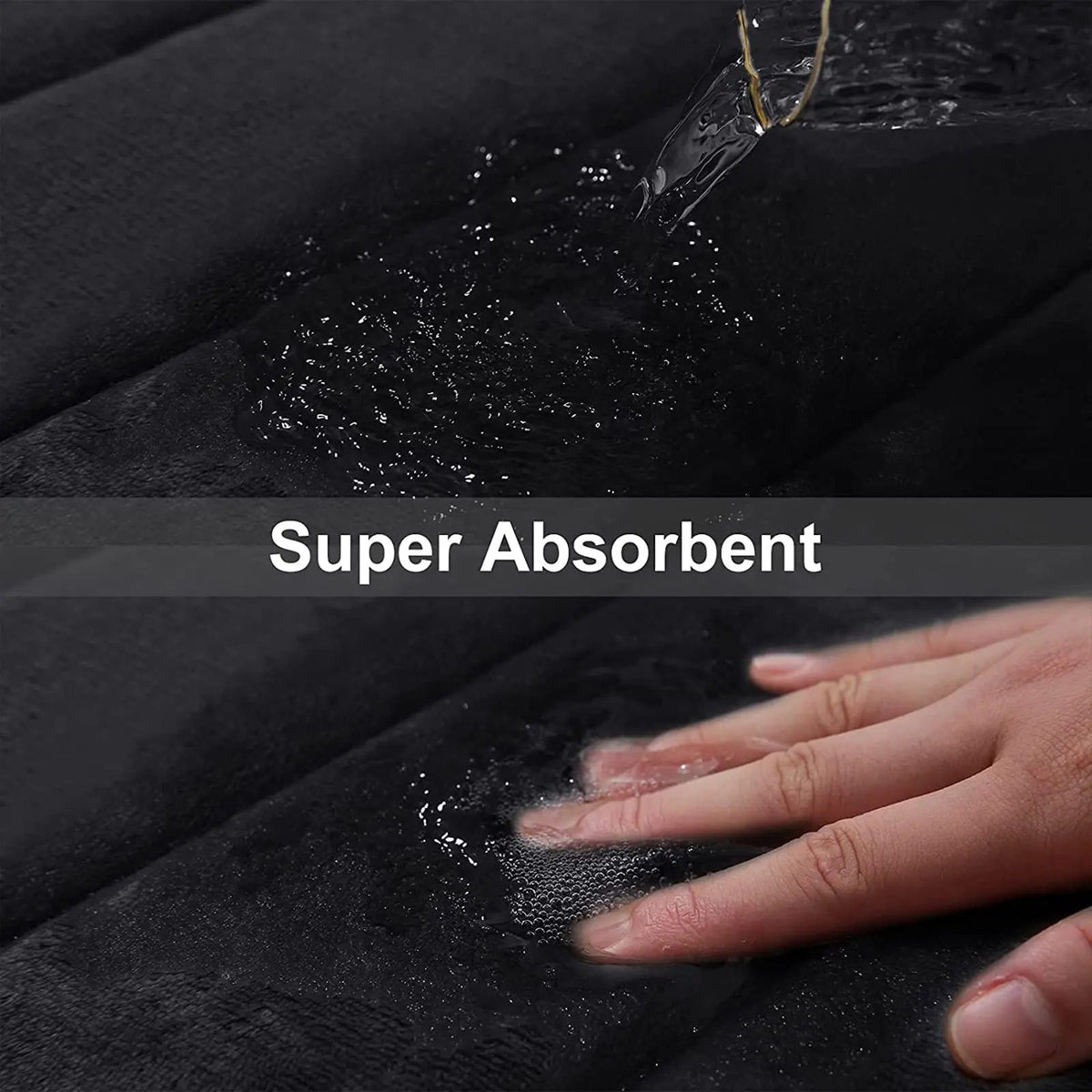 Bath Mat Memory Foam Absorbent Microfiber Non-Slip Backing