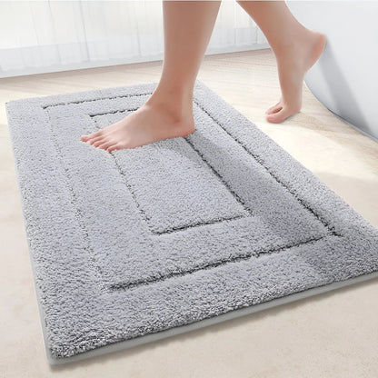 Bath Mat Microfiber Absorbent Non-Slip Machine-Washable