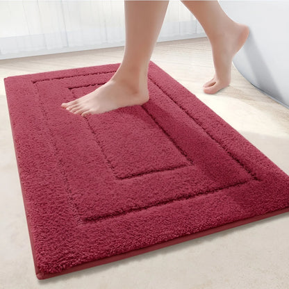 Bath Mat Microfiber Absorbent Non-Slip Machine-Washable