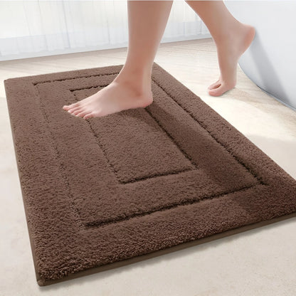 Bath Mat Microfiber Absorbent Non-Slip Machine-Washable