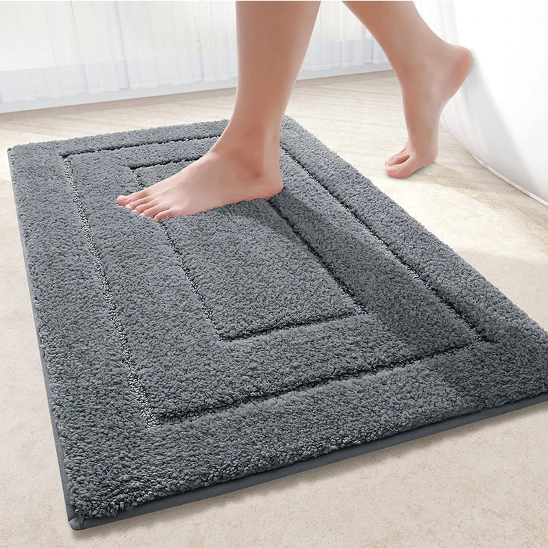 Bath Mat Microfiber Double Frame Non-Slip