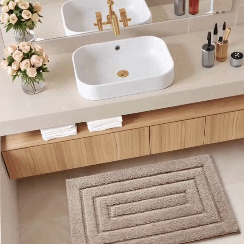 Bath Mat Microfiber Double Frame Non-Slip