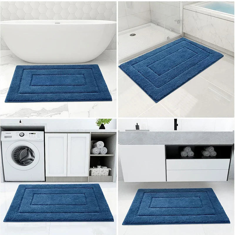 Bath Mat Microfiber Double Frame Non-Slip