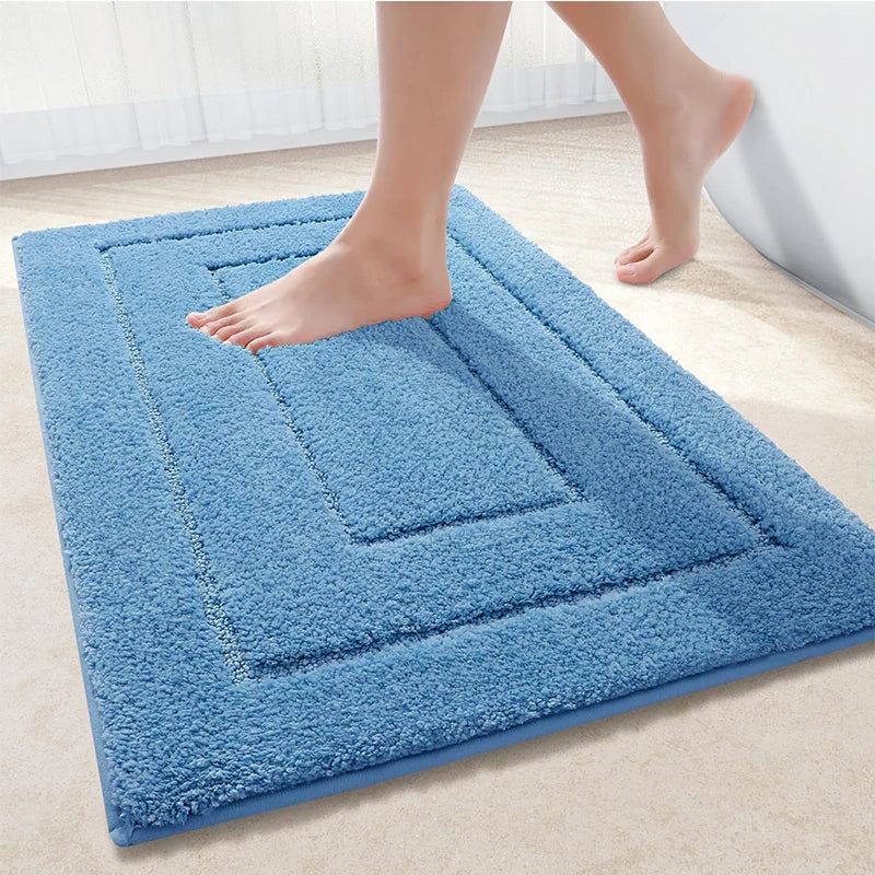 Bath Mat Microfiber Double Frame Non-Slip