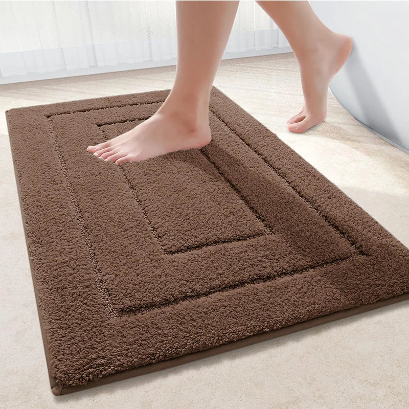 Bath Mat Microfiber Double Frame Non-Slip