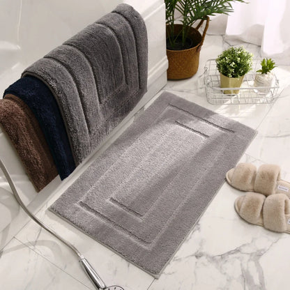 Bath Mat Plush Microfiber Absorbent Non-Slip Backing