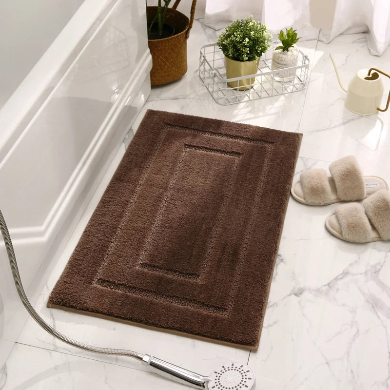 Bath Mat Plush Microfiber Absorbent Non-Slip Backing
