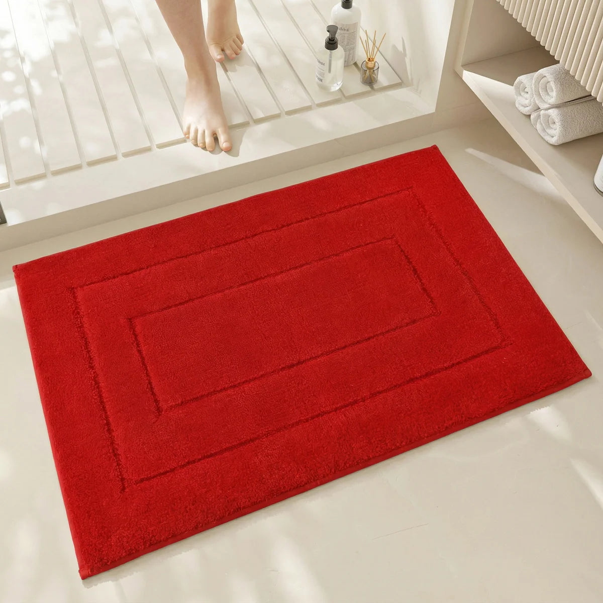 Bath Mat Plush Microfiber Absorbent Non-Slip Backing