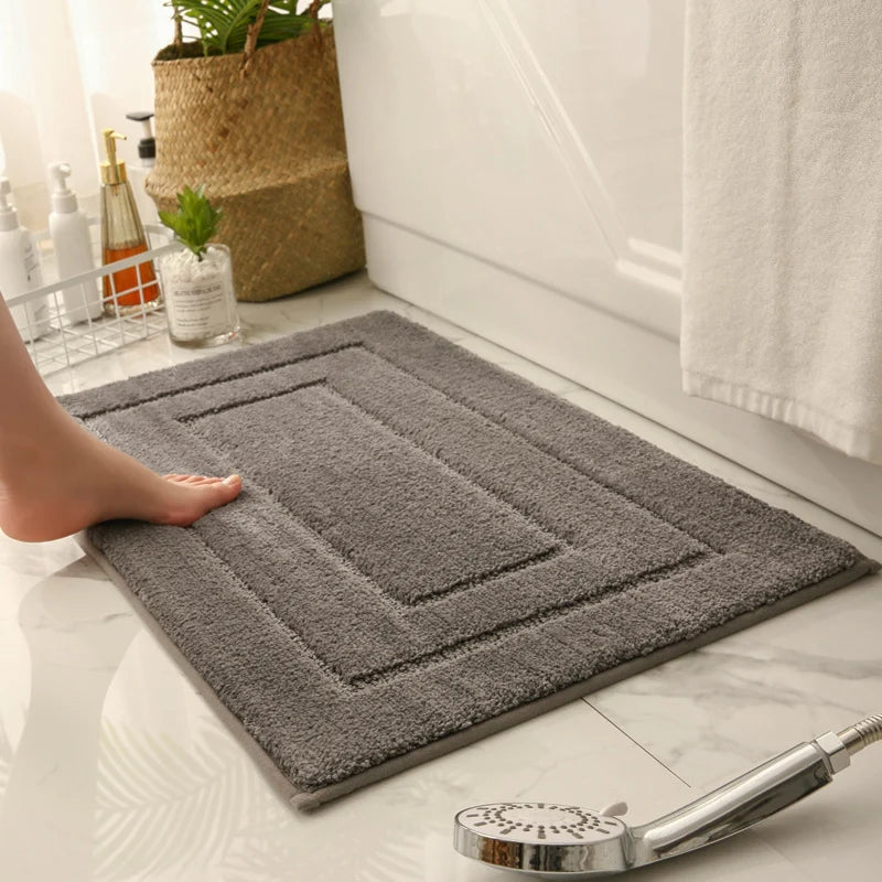 Bath Mat Plush Microfiber Absorbent Non-Slip Backing