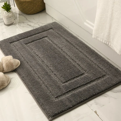 Bath Mat Plush Microfiber Absorbent Non-Slip Backing
