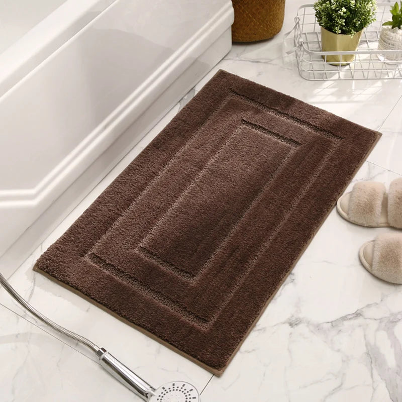 Bath Mat Plush Non-Slip Highly Absorbent Machine Washable