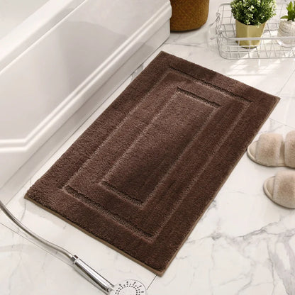 Bath Mat Plush Non-Slip Highly Absorbent Machine Washable