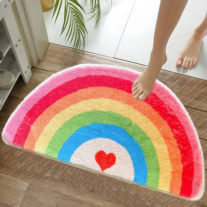 Bath Mat Plush Pumpkin Design Non-Slip Machine Washable