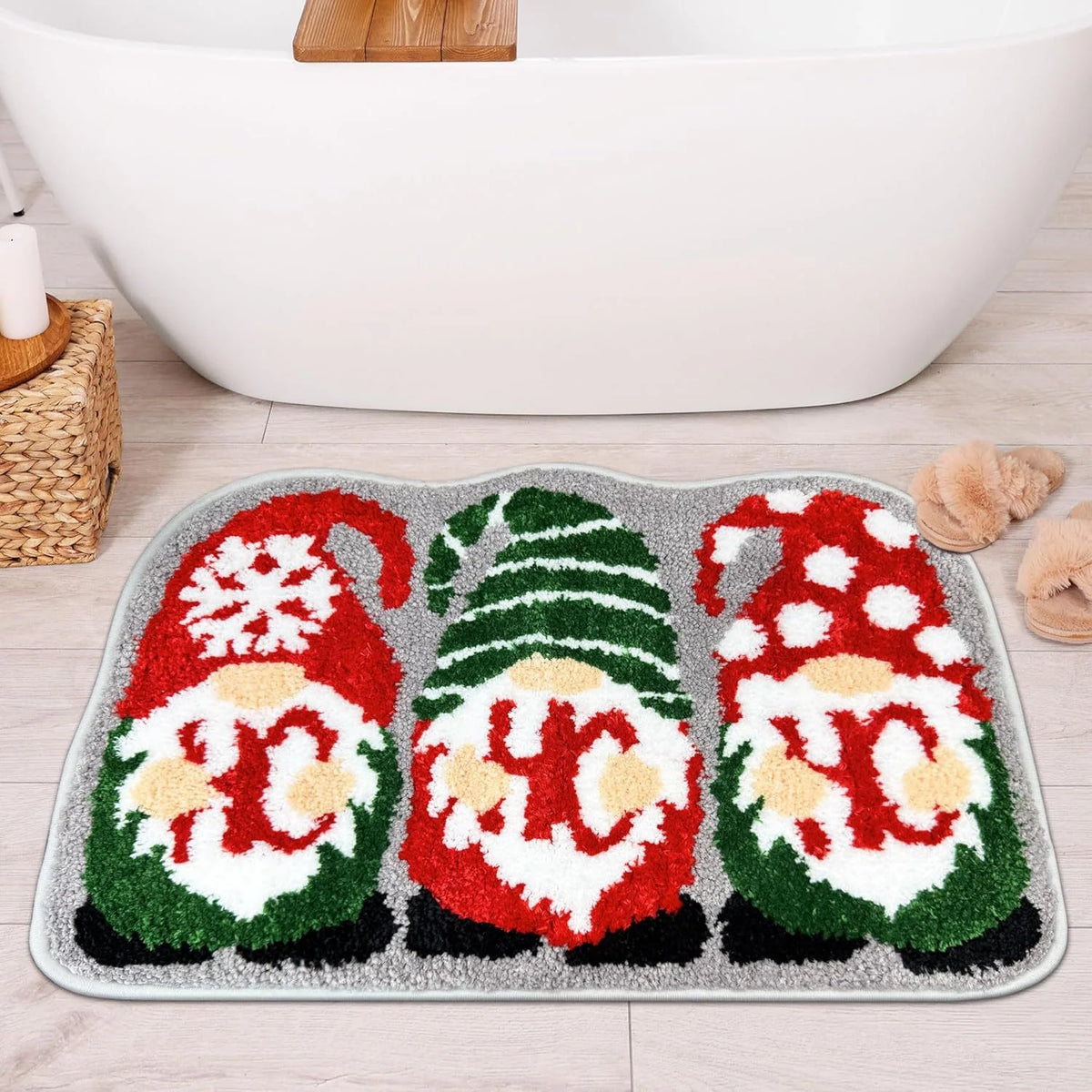 Bath Mat Plush Pumpkin Design Non-Slip Machine Washable