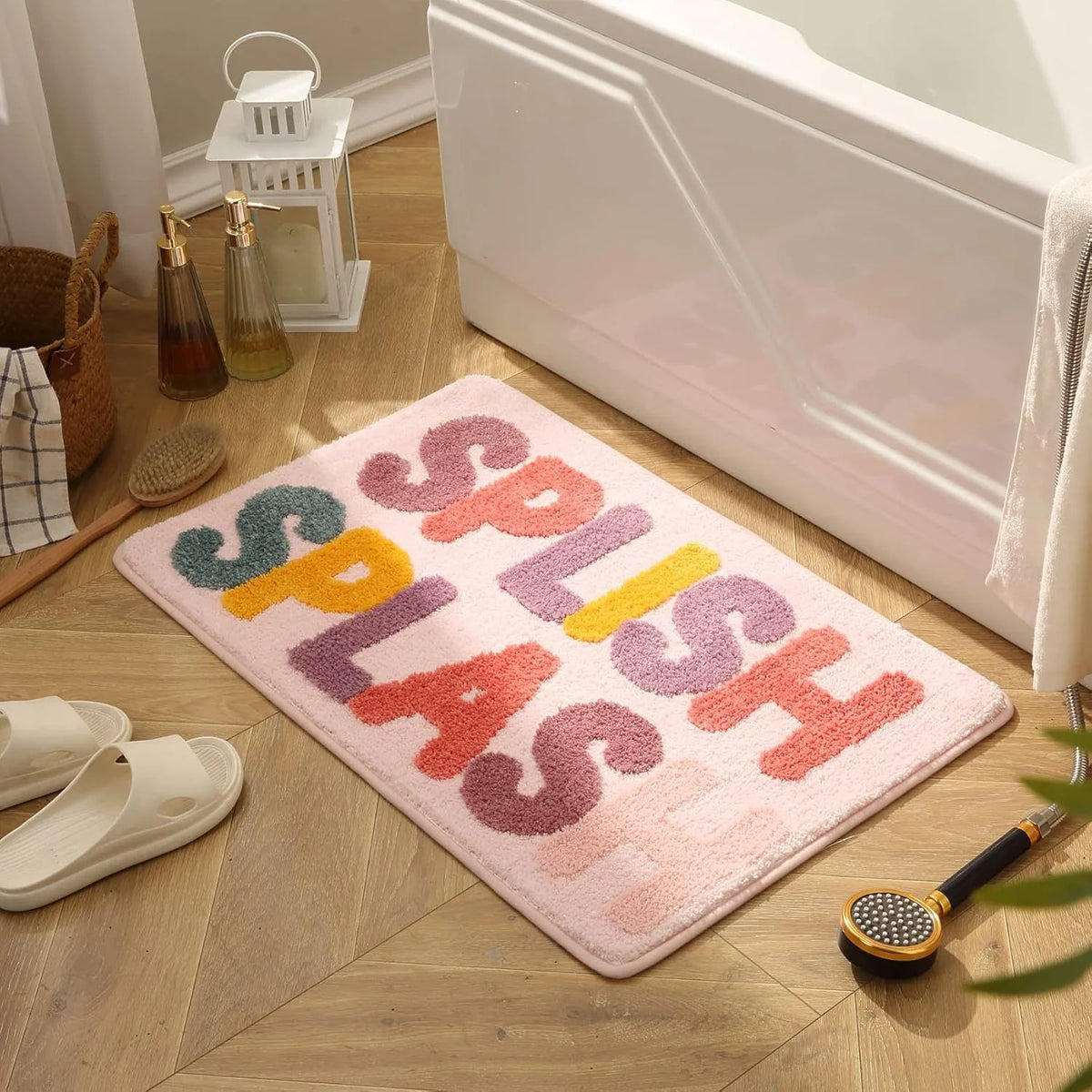 Bath Mat Plush Pumpkin Design Non-Slip Machine Washable