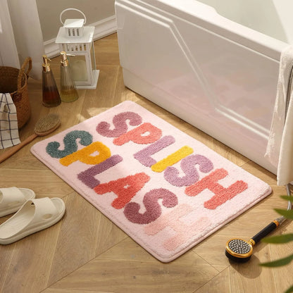 Bath Mat Plush Pumpkin Design Non-Slip Machine Washable