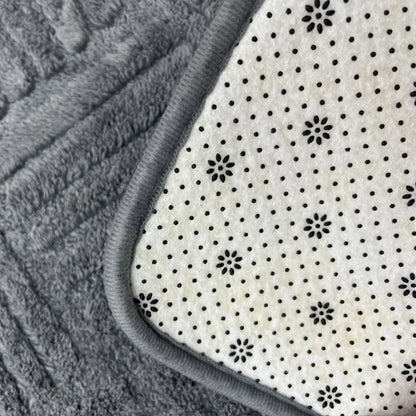 Bath Mat Thick Absorbent Non-Slip Striped Design