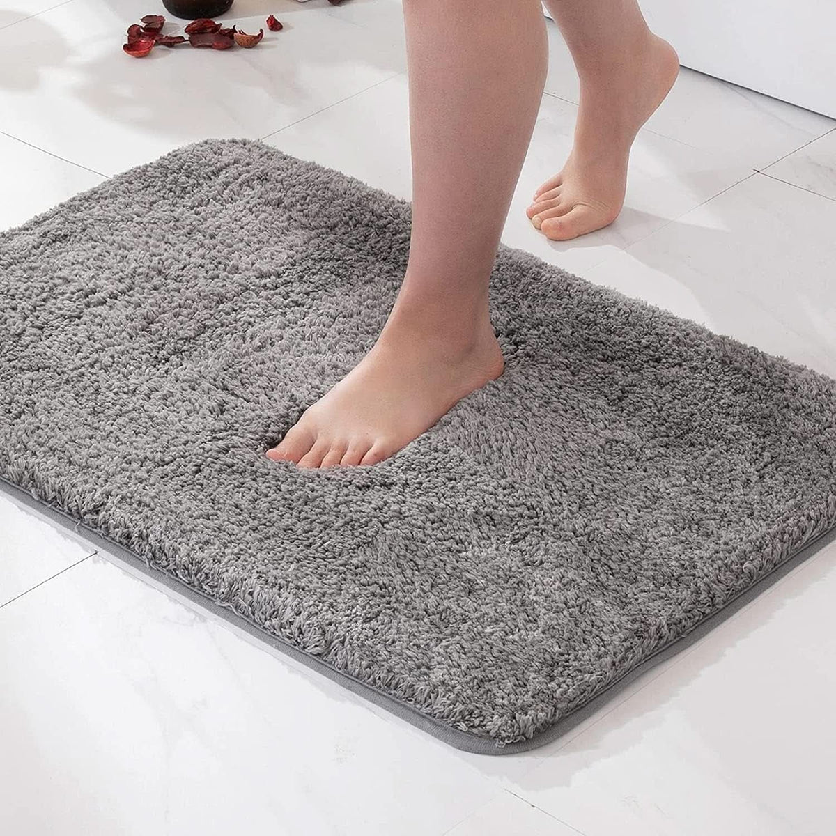 Bath Mat Ultra-Soft Microfiber Non-Slip & Highly Absorbent
