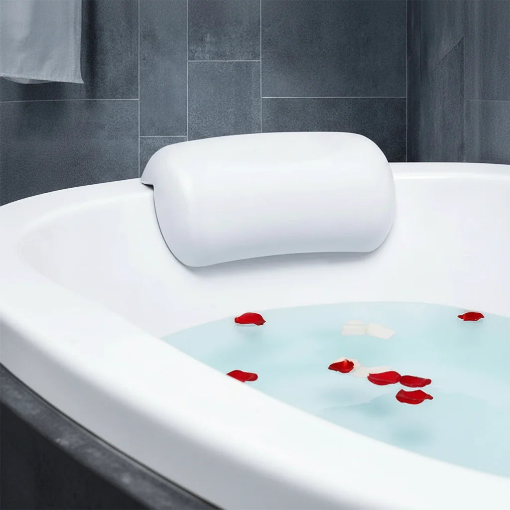 Bath Pillow Contoured Foam Non-Slip Suction Cups
