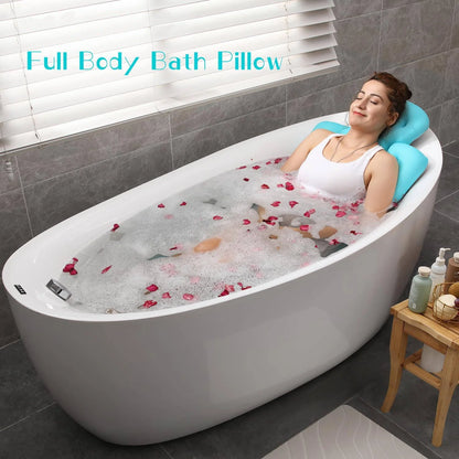 Bath Pillow Full-Body Support Breathable Mesh Suction Cups
