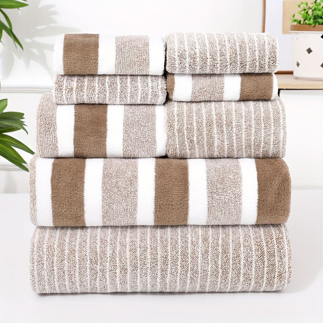 Bath Towel Set Microfiber Quick-Drying Set of 8