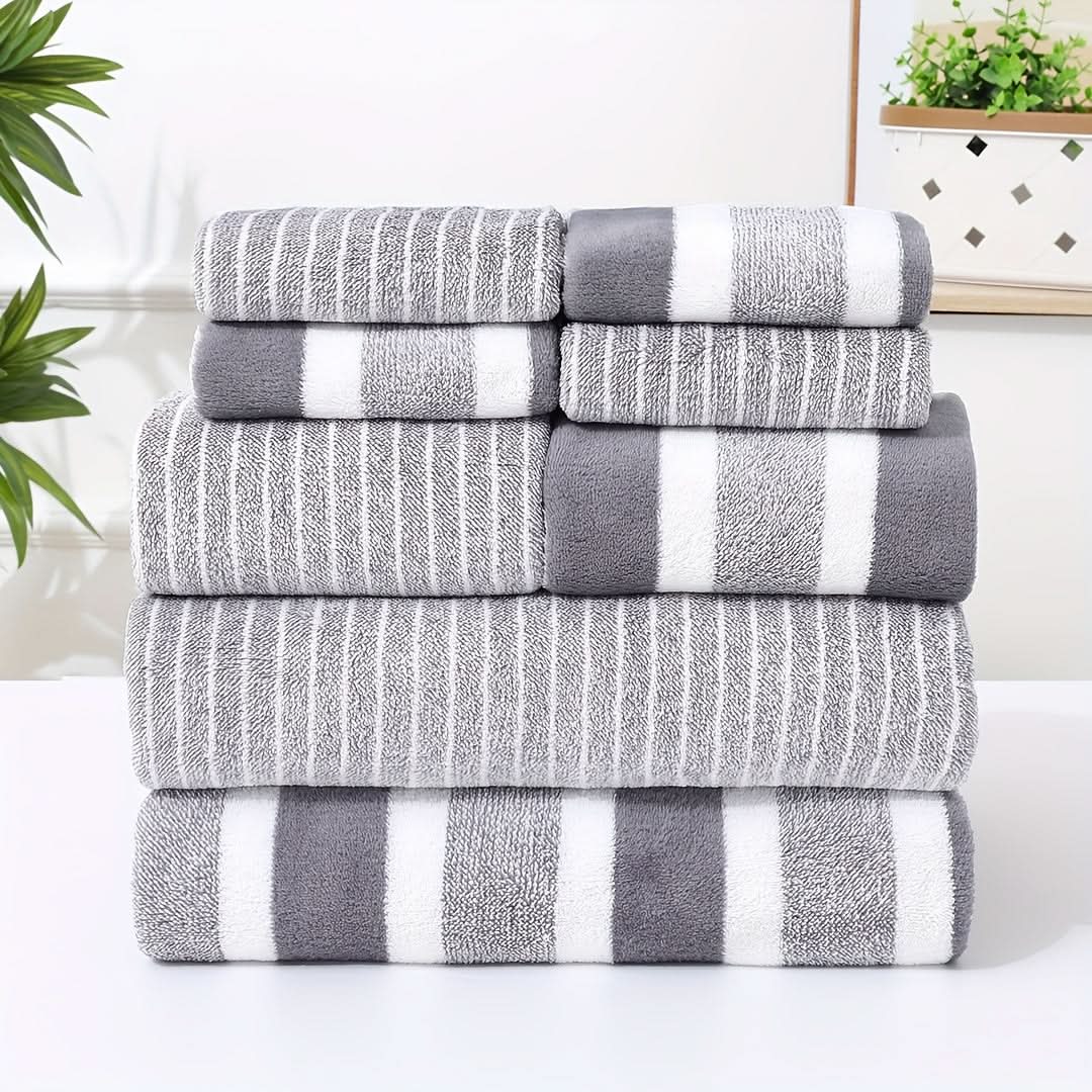 Bath Towel Set Microfiber Quick-Drying Set of 8