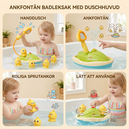 Bath Toy Battery-Powered Shower Head & Interactive Ducks