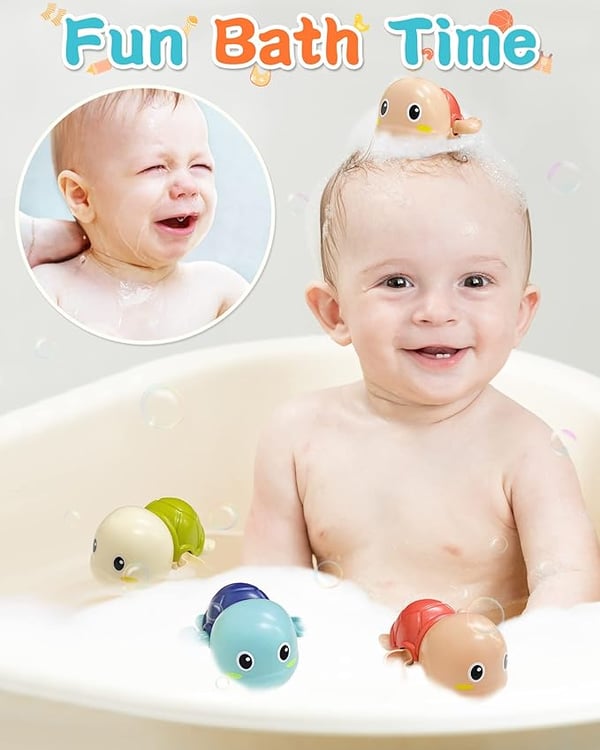 Bath Toys Wind-Up Swimming Quick-Drying Set of 6