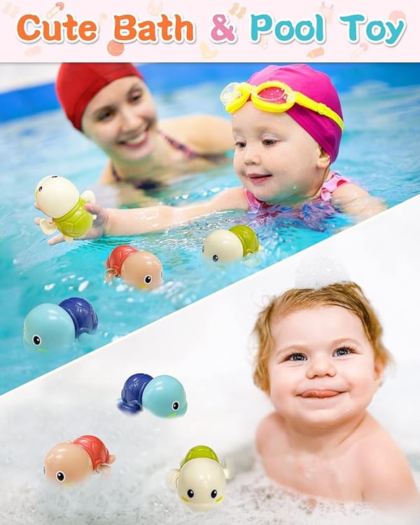 Bath Toys Wind-Up Swimming Quick-Drying Set of 6