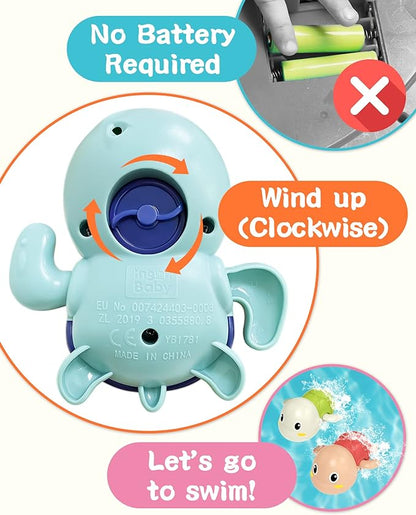 Bath Toys Wind-Up Swimming Quick-Drying Set of 6