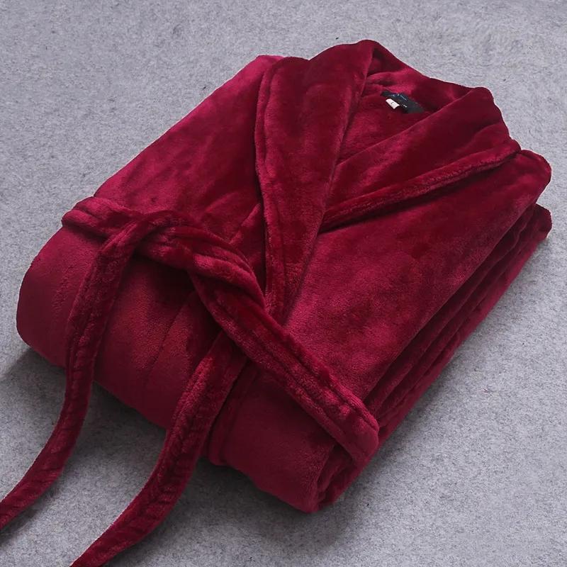 Bathrobe Coral Fleece Lightweight With Belt & Side Pockets