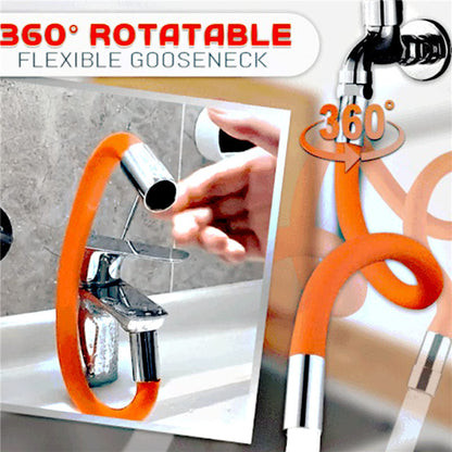 Bathroom Faucet Extension 360° Rotatable Stainless Steel & Silicone