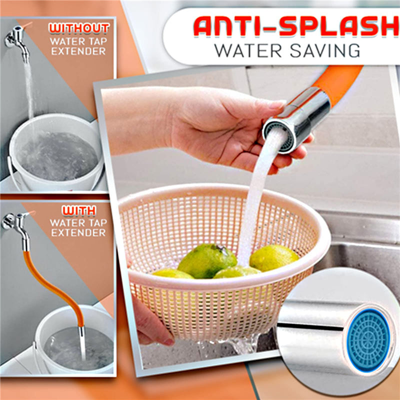 Bathroom Faucet Extension 360° Rotatable Stainless Steel & Silicone