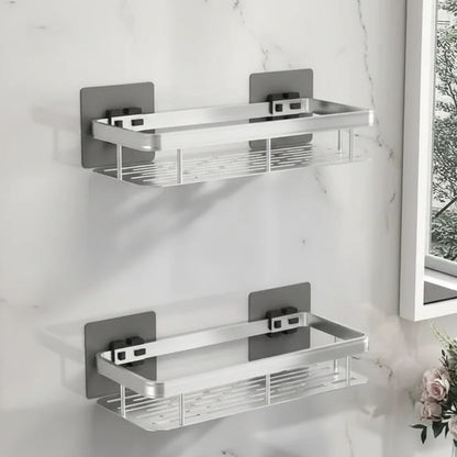 Bathroom Shelf Self-Adhesive No-Drill Mounting 11 lb Capacity