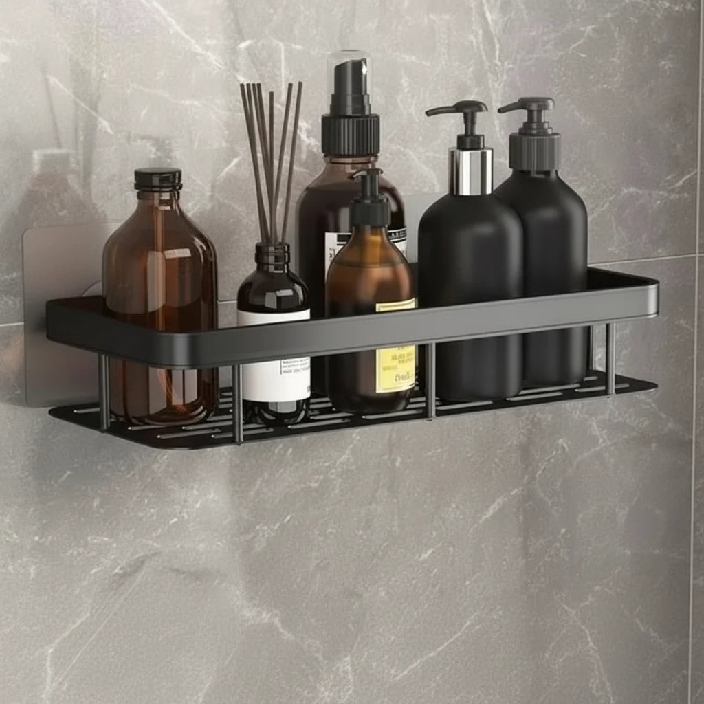 Bathroom Shelf Self-Adhesive No-Drill Mounting 11 lb Capacity