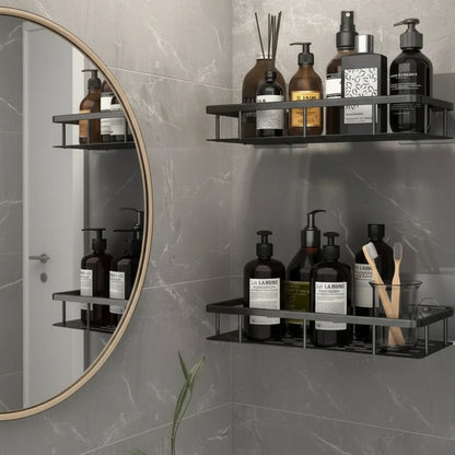 Bathroom Shelf Self-Adhesive No-Drill Mounting 11 lb Capacity