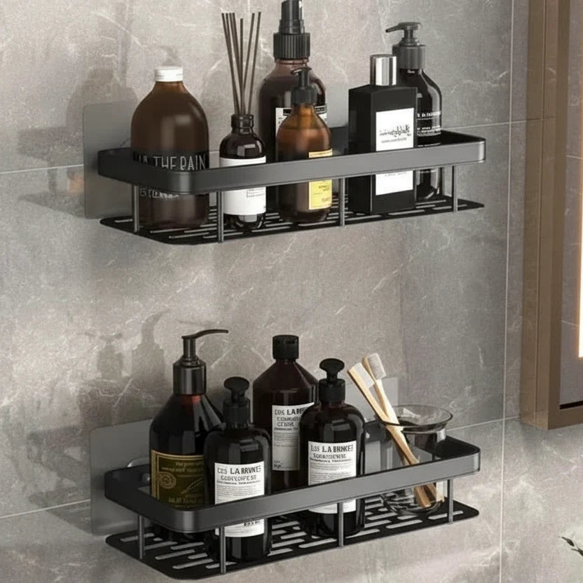Bathroom Shelf Self-Adhesive No-Drill Mounting 11 lb Capacity