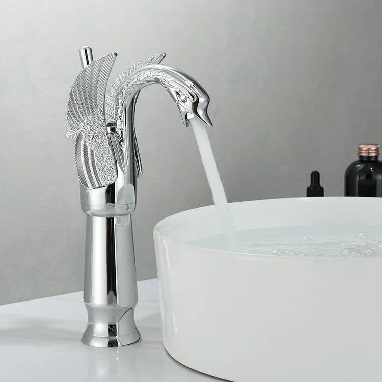 Bathroom Sink Faucet Single-Handle Ceramic Disc Single-Hole Mount