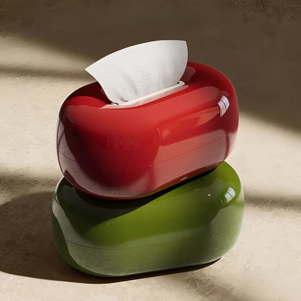 Bathroom Tissue Holder Ceramic Pebble Shape Seamless Dispensing