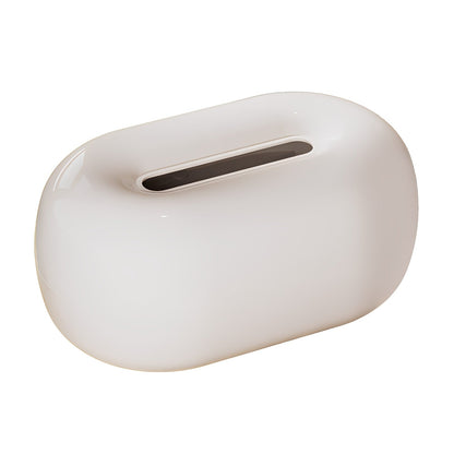 Bathroom Tissue Holder Ceramic Pebble Shape Seamless Dispensing