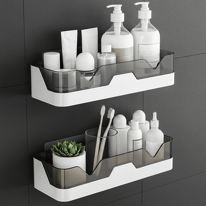 Bathroom Wall Shelf Drill-Free Multi-Compartment 22 Lb Capacity