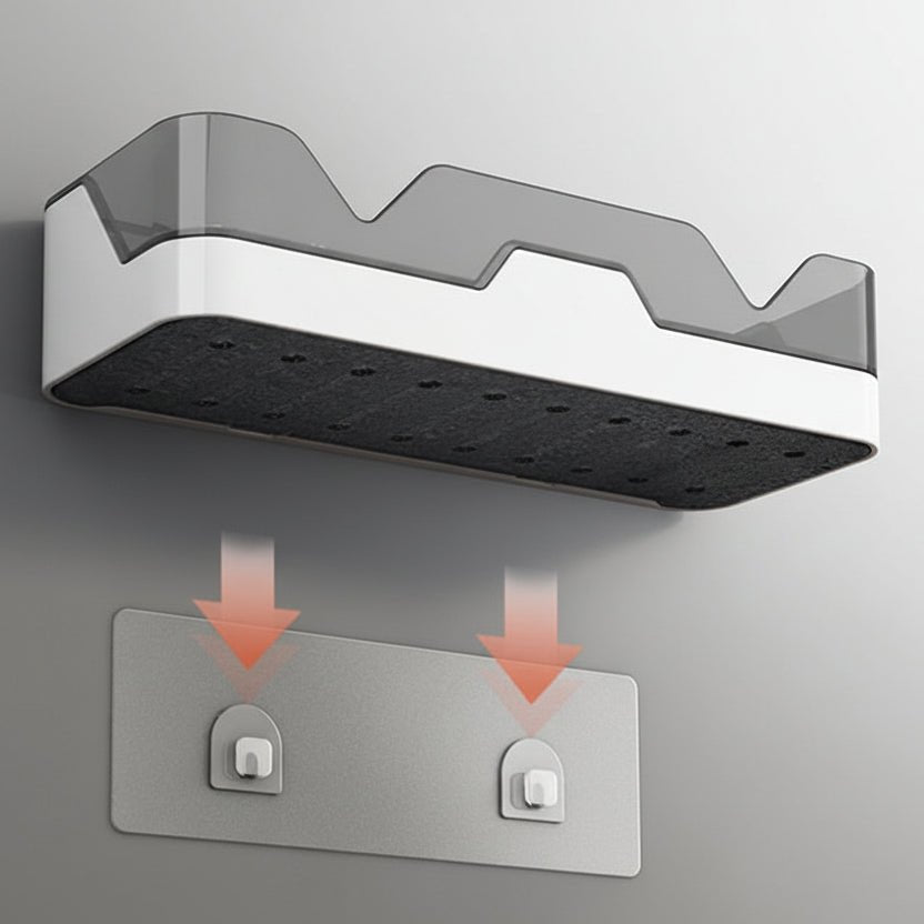 Bathroom Wall Shelf Drill-Free Multi-Compartment 22 Lb Capacity