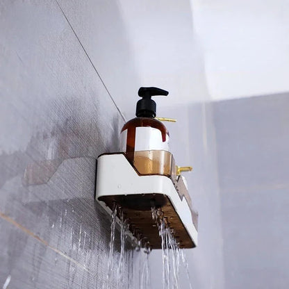 Bathroom Wall Shelf Drill-Free Multi-Compartment 22 Lb Capacity