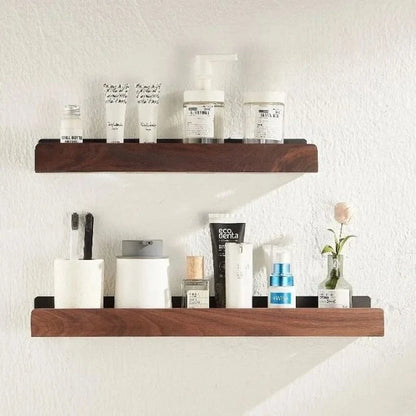 Bathroom Wall Shelf Wood-Look Self-Adhesive Moisture-Resistant